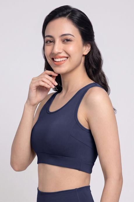 Zelocity Medium Impact Quick Dry Sports Bra - Naval Academy — image 3